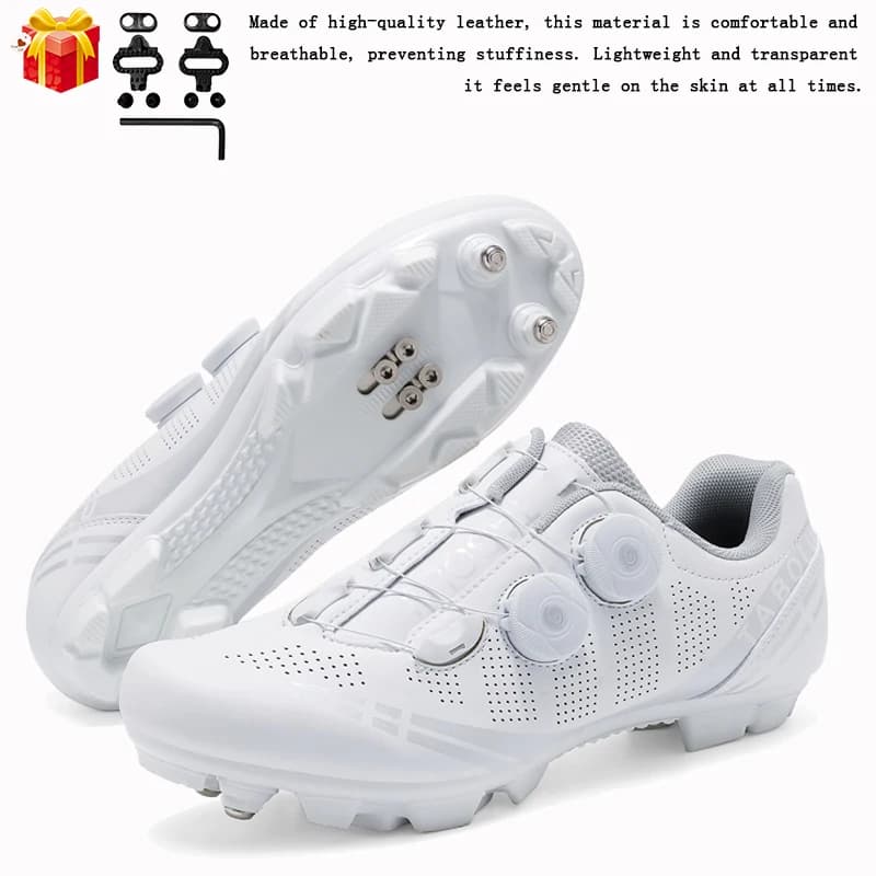 Men's Bicycle Shoes, Cycling Shoes on Road with Heels, Bike Shoes with Flat Pedals, MTB Footwear for Women