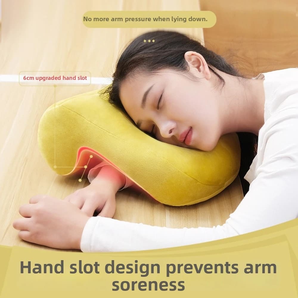 Cuscino Traspirante per il Riposo, Lavabile, Multifunzionale, con Protezione Lombare, Design Cavo, Ergonomico per Viaggi