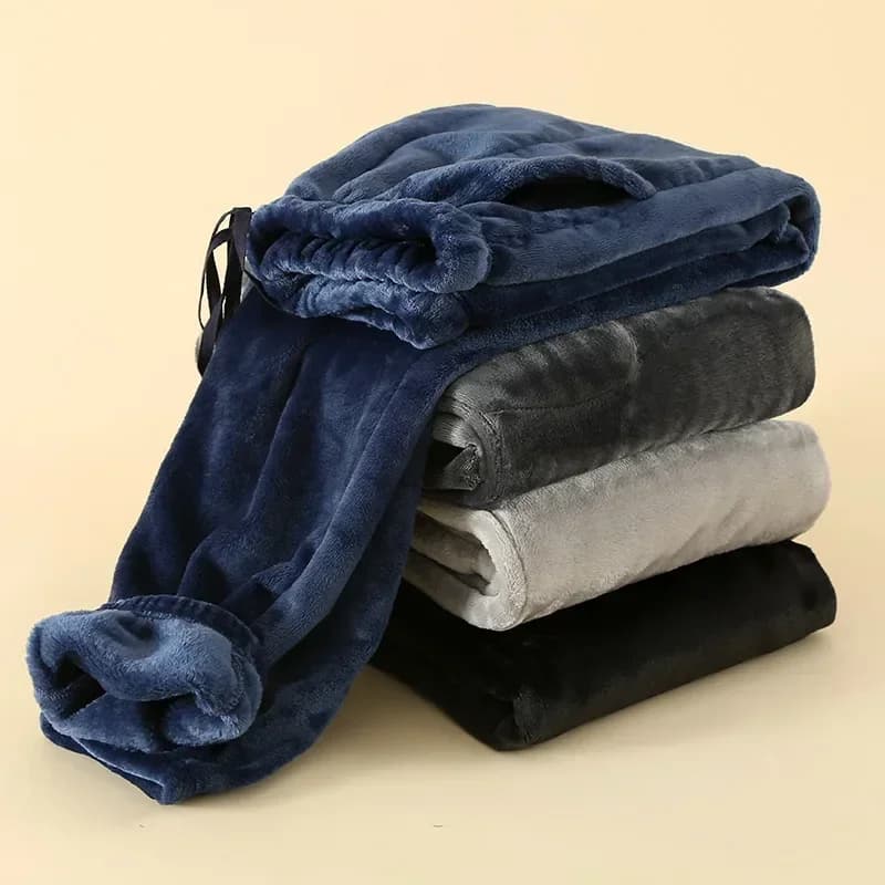 Pantaloni del pigiama in pile corallo extra spesso da uomo Autunno Inverno Velluto ispessito con coulisse Pantaloni lunghi per il tempo libero per la casa per il massimo comfort