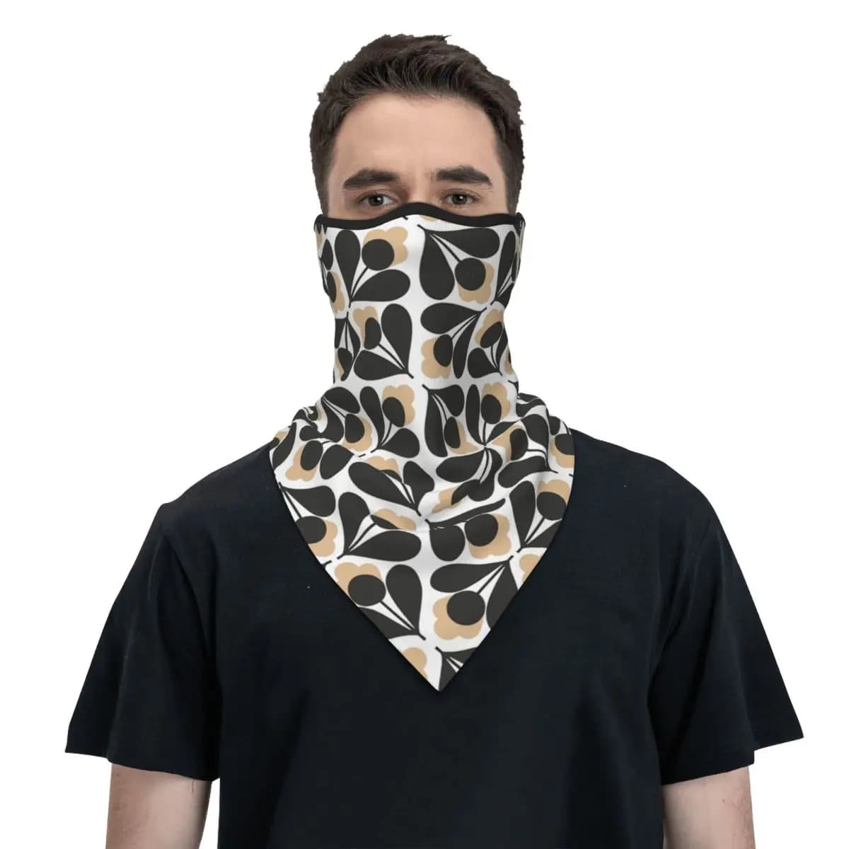 Orla Kiely Sycamore Seed Fucsia Bandana Ghetta per il collo Scaldacollo invernale Sciarpa avvolgente da donna Escursionismo Maschera geometrica scandinava