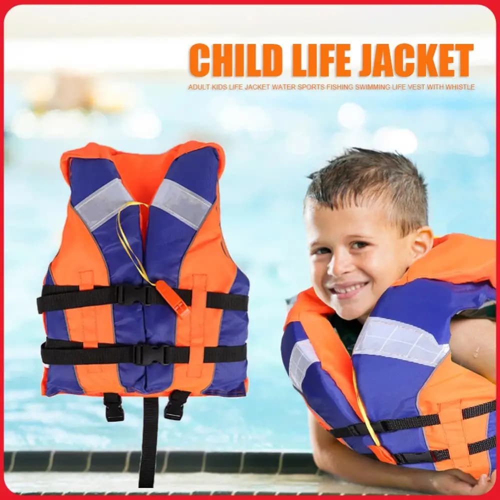 Giubbotto di Salvataggio in Offerta Speciale, Resistente all'Usura, Taglia Regolabile, con Fischietto, per Pesca, Nautica, Nuoto, Surf