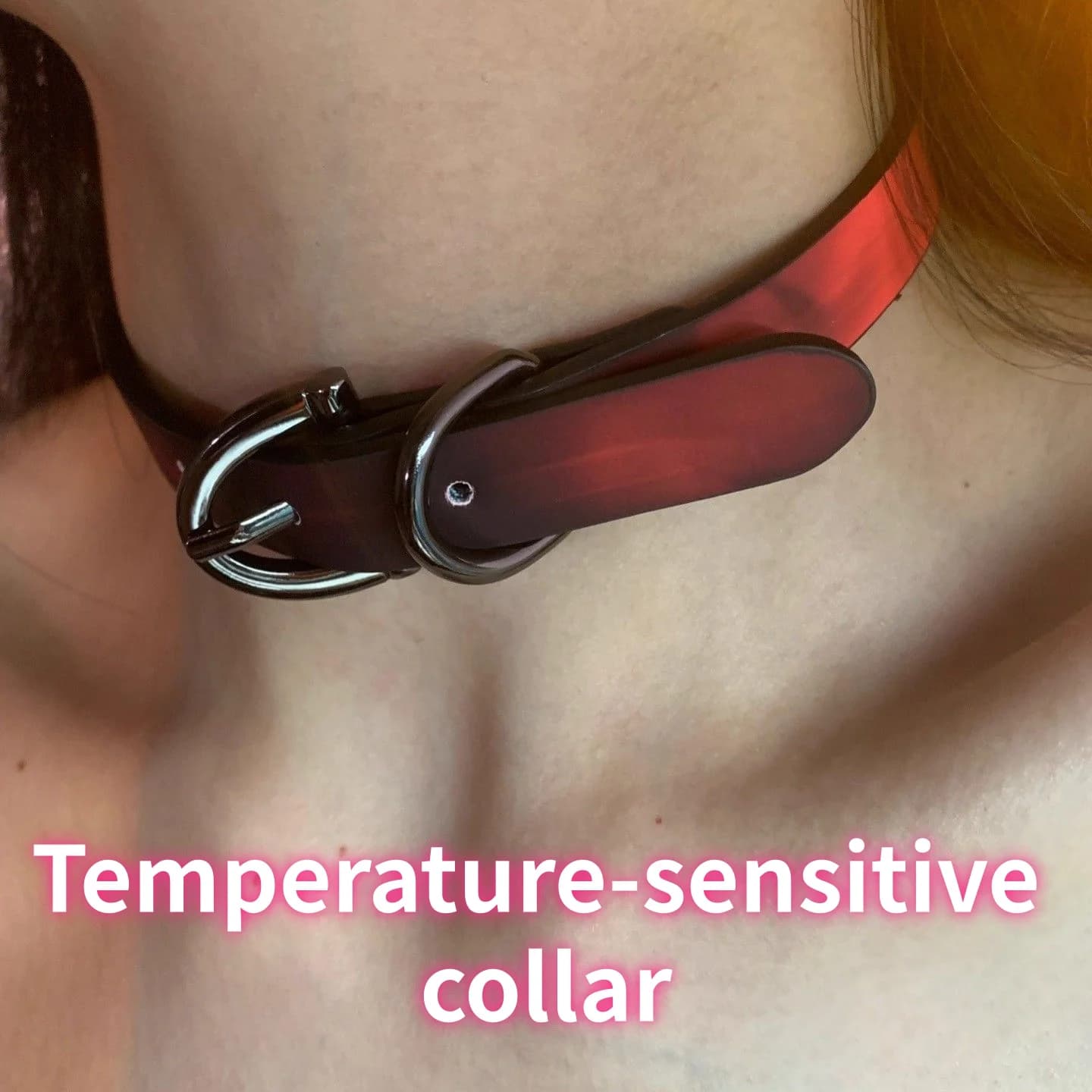 Thermal Color-Changing Soft Leather Choker Necklace for Women Trendy High-End Collarbone Accessory Sweet Cool Style