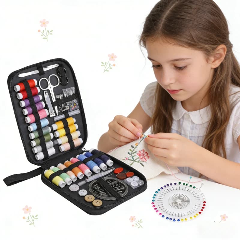 DIY Multifunction Sewing Kit, Complete Set of Tools and Accessories for Hand Sewing, Quilting and Embroidery
