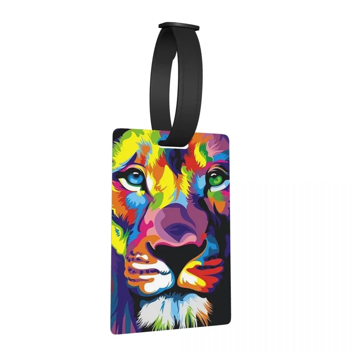 Banksy Rainbow Lion Graffiti Pop Art Pittura Etichette per bagagli Valigia Moda Bagagli Etichetta d'imbarco Porta etichette ID Nome Indirizzo