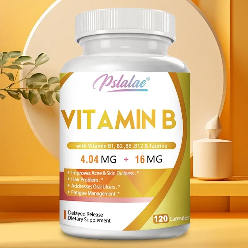 Vitamin B Capsules - Vitamin supplement of the B complex to support energy metabolism, nervous system support, brain health, heartSuppl