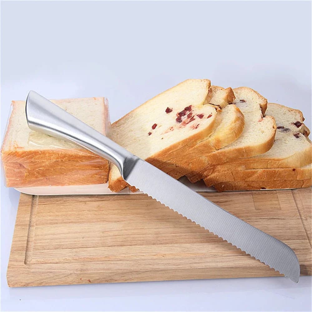 Knife for bread Saws for bread Saws in stainless steel with cable handle Cooking knives for cakes Cooking knife for domestic use Cooking tools