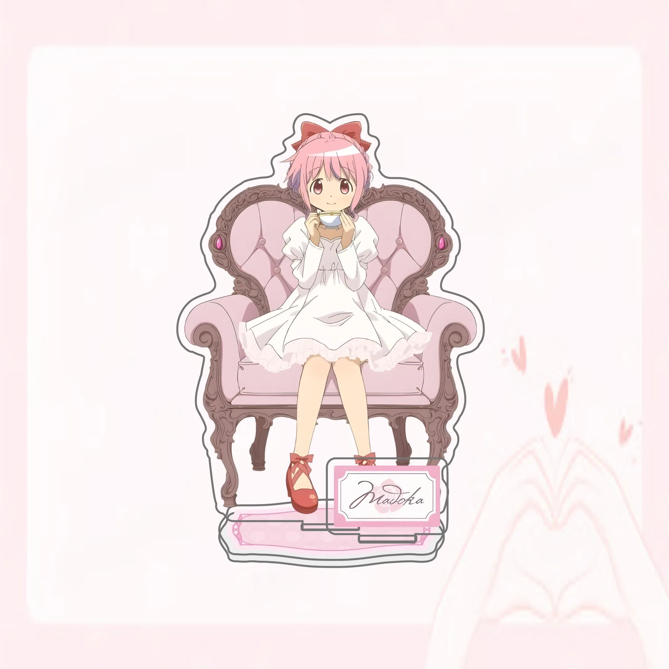 Anime Puella Magi Madoka Magica Acrylic Stand Model Figure Cosplay Plate Holder Topper Cartoon Birthday Fans keychain Gift