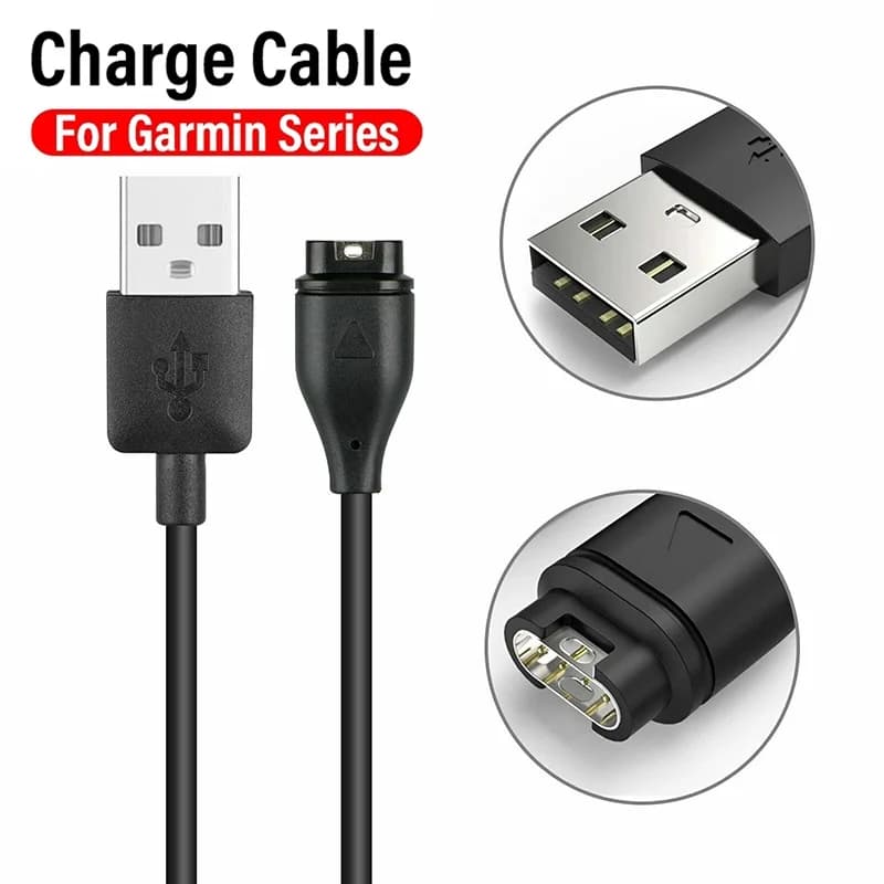 USB Watch Charging Cord For Garmin Fenix 7 7S 7X 6 6S 6X 5 5S 5X Forerunner 945 935 245 255 Charger Dock With Plug Cover Base