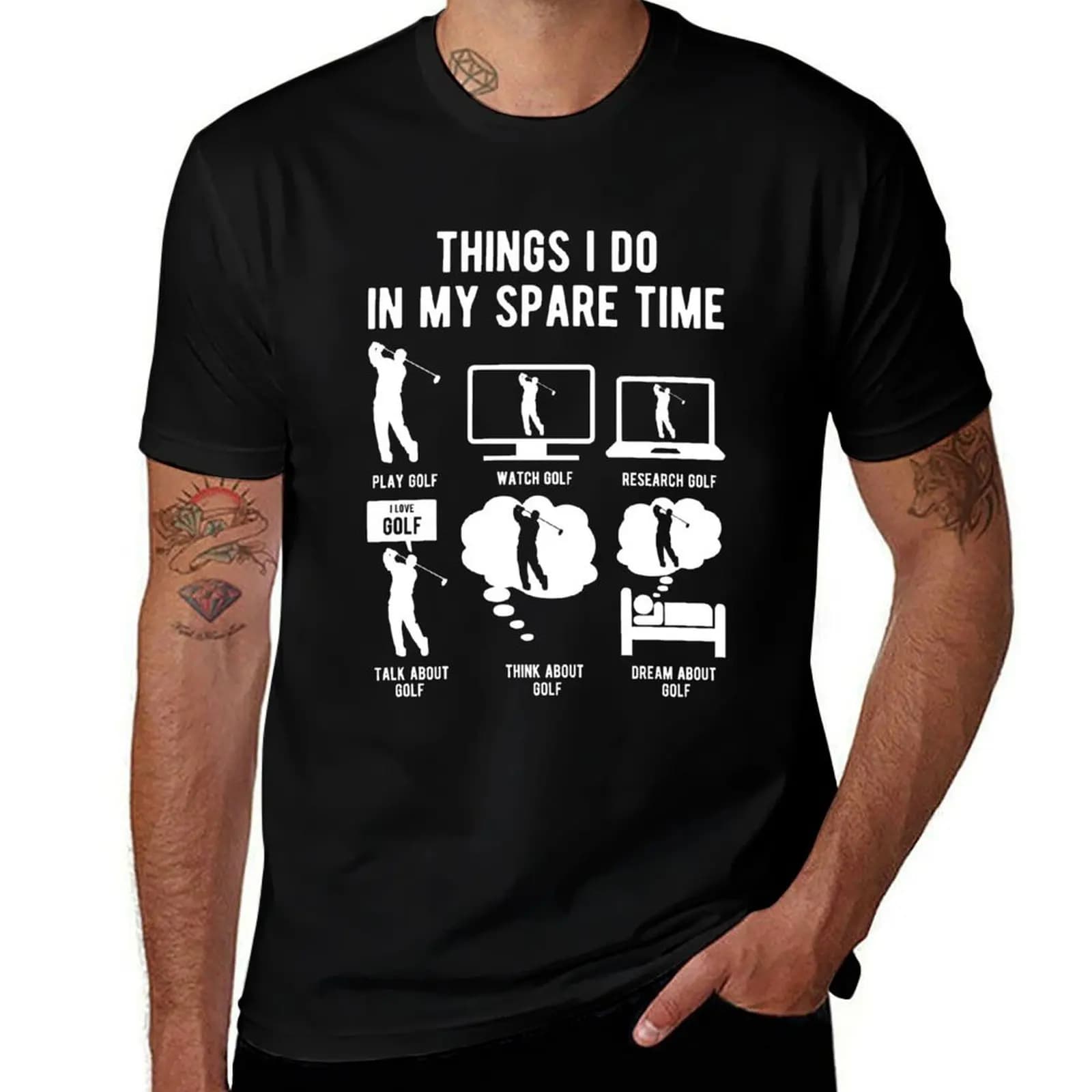 Cose che faccio nel tempo libero - T-shirt GOLF con stampa grafica casual