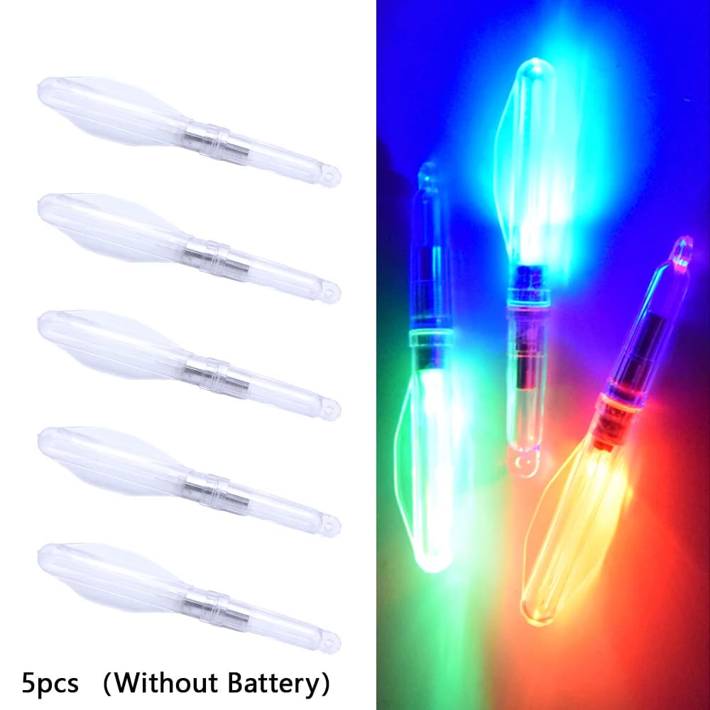 (Senza batteria) 5 luci subacquee a LED per pesca subacquea, strumenti per la pesca notturna, luci subacquee portatili per esche