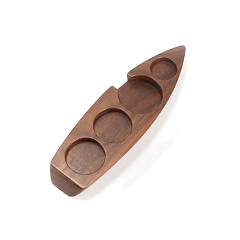 ABJT-58Mm Wood Coffee Powder Hammer Base Coffee Filter Screen Holder Coffee Maker Support Base Rack Coffee Accessories