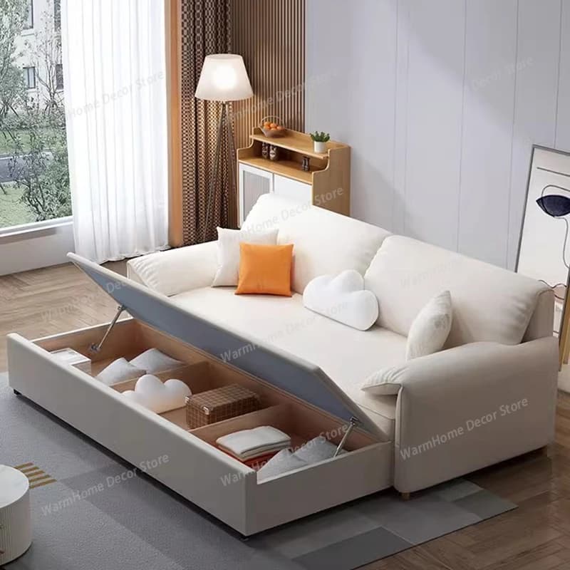 Divano Letto Pieghevole Multifunzionale, Poltrona Relax, Divano Minimalista Stile Tofu Block, Arredamento per Camera da Letto