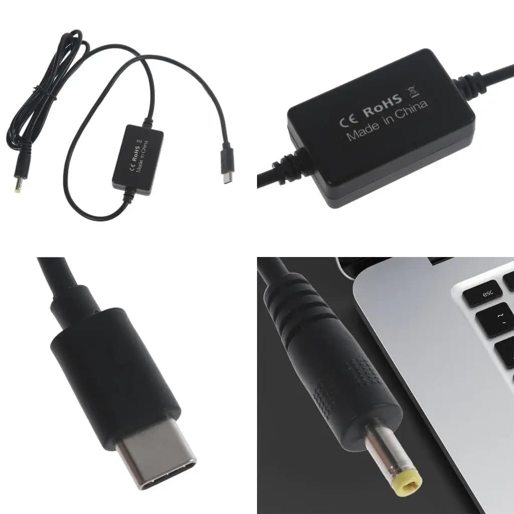 USB C Tipo C PD a 9V 4,0x1,7 mm Cavo alimentazione per fotocamera DSLR Batteria fittizia Wifi Detector Fumo Detector Guita