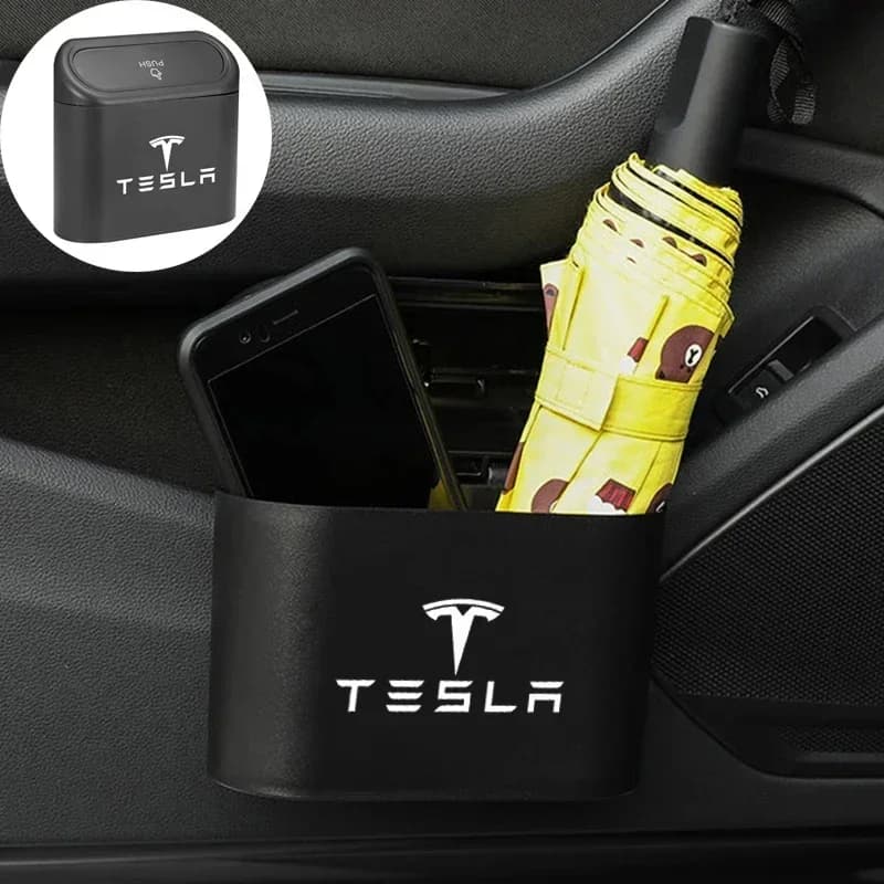 ABS Auto Appeso Pattumiera Porta Auto Scatola di Immagazzinaggio Laterale per Tesla Modello SX Modello Y 3 Roadster Cybertruck Accessori Per Interni Auto