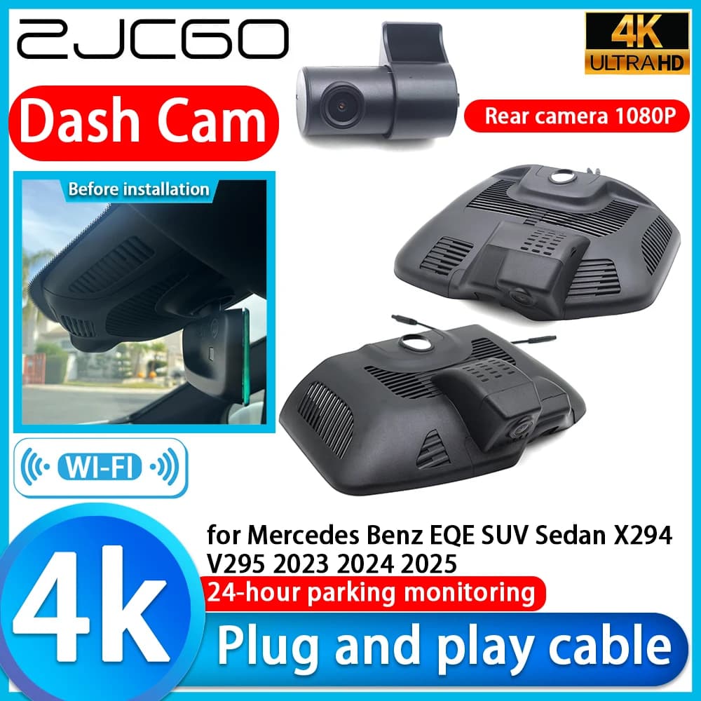 Camera DVR 4K for Auto Mercedes Benz EQE SUV Sedan X294 V295 2023 2024 2025, Video Camera with Sony lens, Video Recorder with Monitor