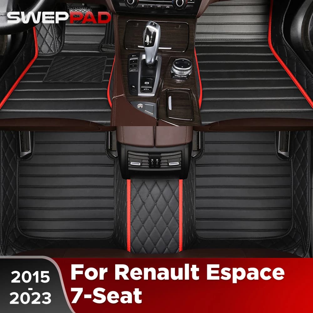 Tappetini Auto per Renault Espace (7 Posti) 2015-2023, Copertura in Moquette per Tutte le Stagioni, Rivestimenti per Prima e Seconda Fila