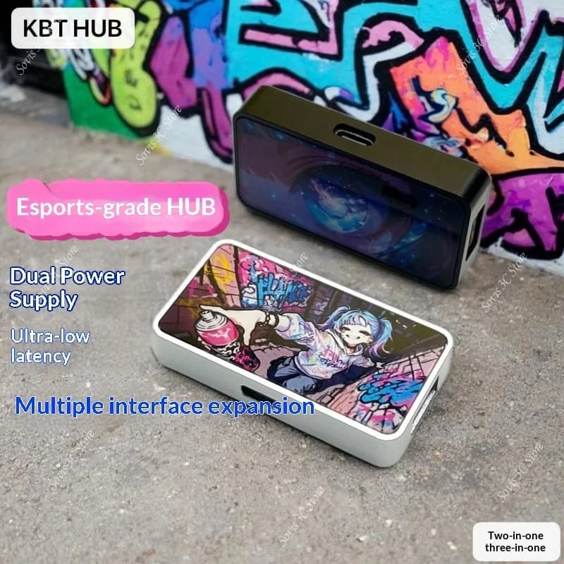 KBT HUB Gaming Docking Station 8K Magnetic-Switch Keyboard USB Hub DIY Mobile Gaming Adapter Computer Accessories