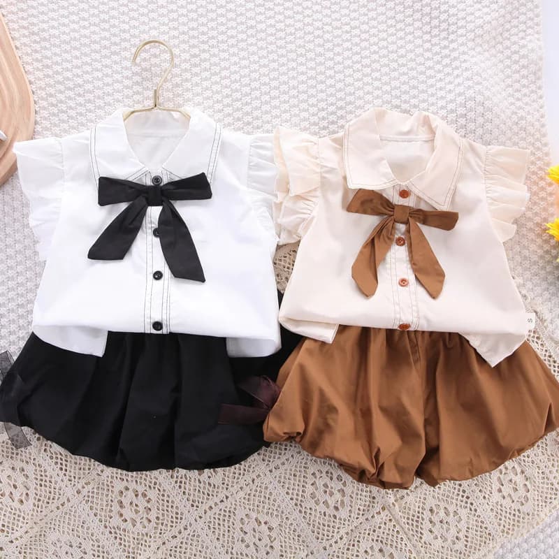 Nuovo 0-4 anni ragazze ragazze Set estate Casual bambini vacanze estive partito Casual ragazze abbigliamento bambino camicia + pantaloncini Set