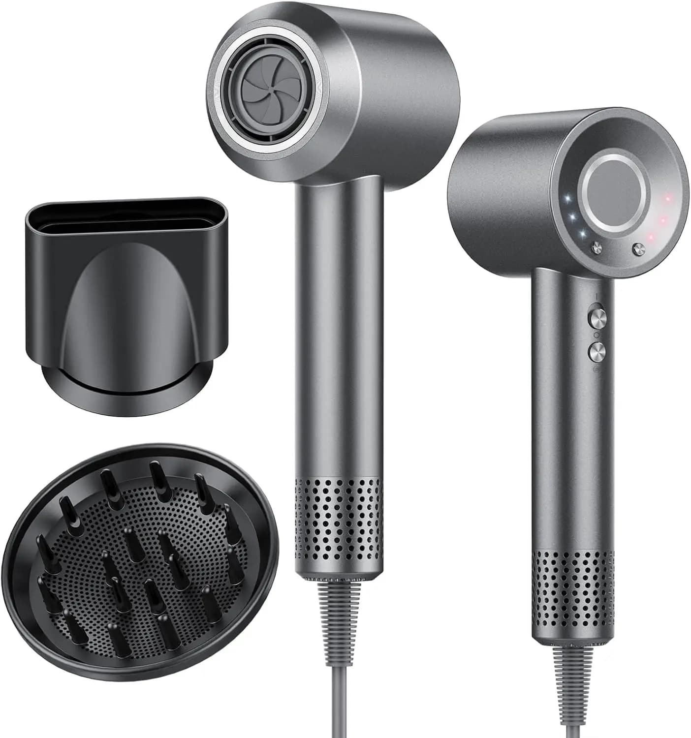 160000 RPM High Speed Ionic Hair Dryer, 500M Negative Ions, Fast Drying, No Heat Damage, Low Noise, Travel with Diffuser