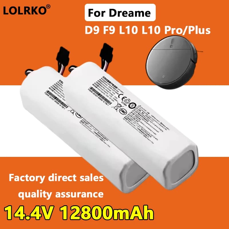 Original Battery for Dreame Robot Vacuum Mop Cleaner L10s Ultra L10 L10S ULTR1800mAh Lithium-ion Pack 4INR19/66-2