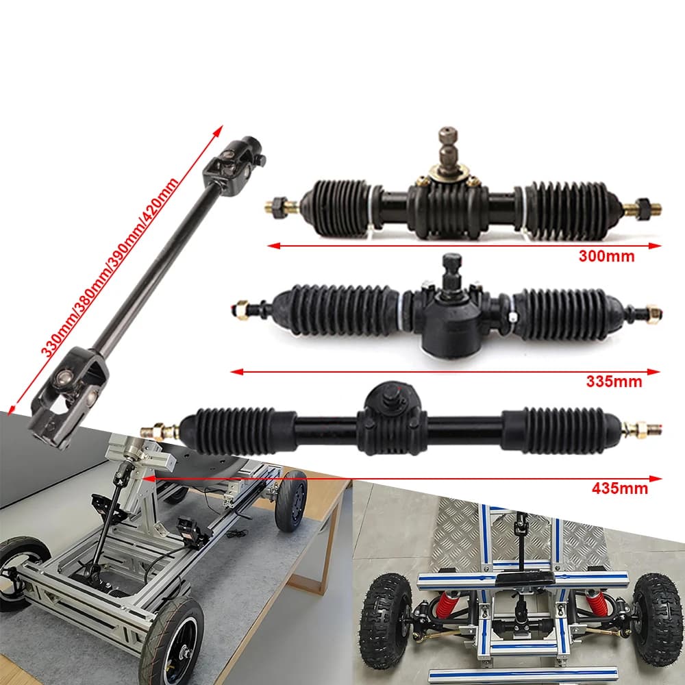 30T Sterzo U couplings Tree 300mm 320mm 420mm Servosterzo Cremagliera Pignone Measure for FAI DA TE Go Kart ATV UTV Buggy Quad Bike