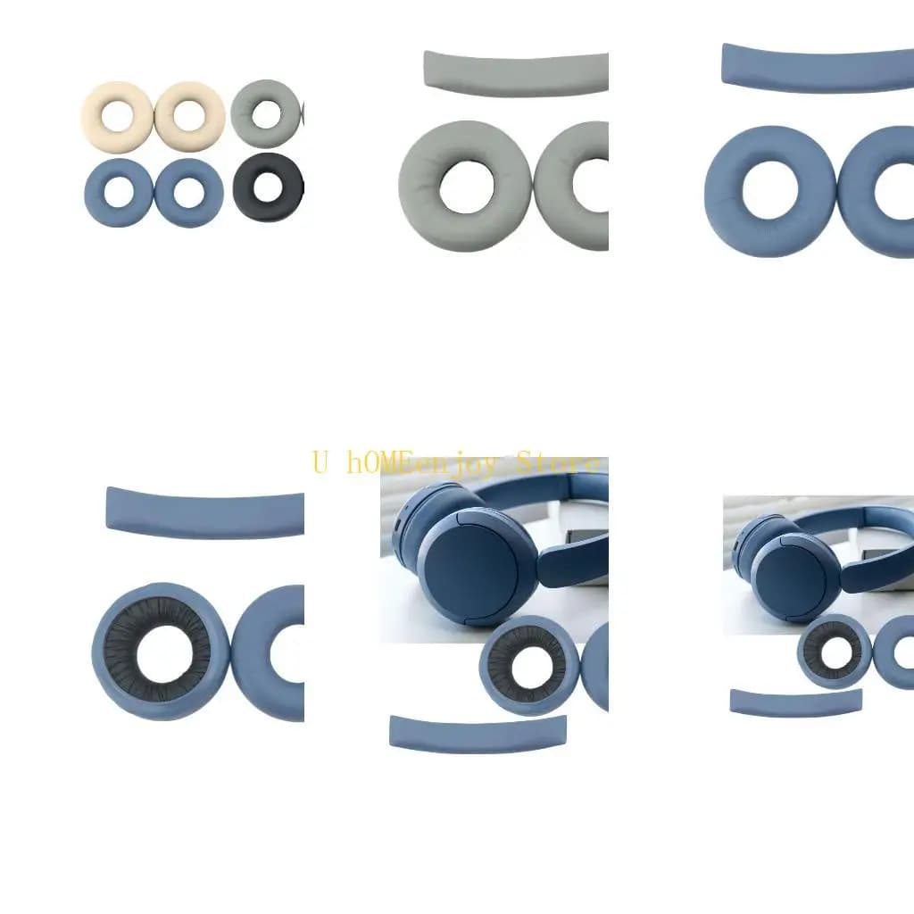 B0KF Headphone cushion set with updated sound insulation Easy to install foam cushions for WH-CH500 CH510