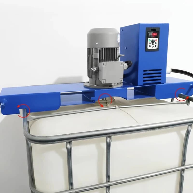 ATT-5.5KW High Speed Electric Mixer Machine Adjustable IBC Ton Barrel Stirrer 1000L Vertical Blender for Material Mixing