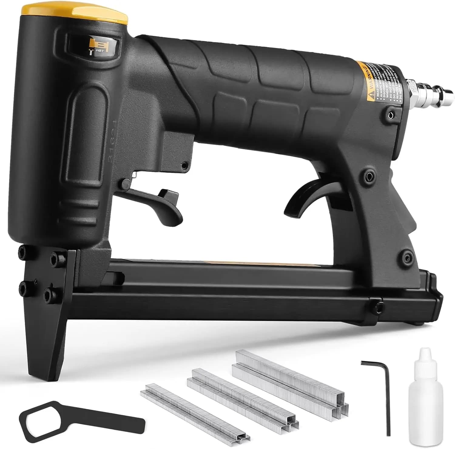 Kit Sparachiodi Pneumatico per Tappezzeria Calibro 22 con Corona da 3/8 di Pollice, 6000 Graffette, da 1/4 a 5/8 di Pollice