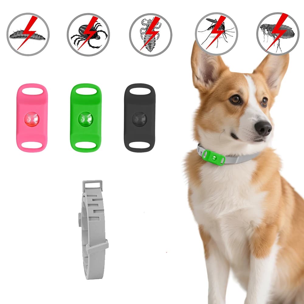 Ciondolo repellente naturale per pulci e zecche per animali domestici, con olio essenziale, da agganciare al collare di cani e gatti per protezione continua