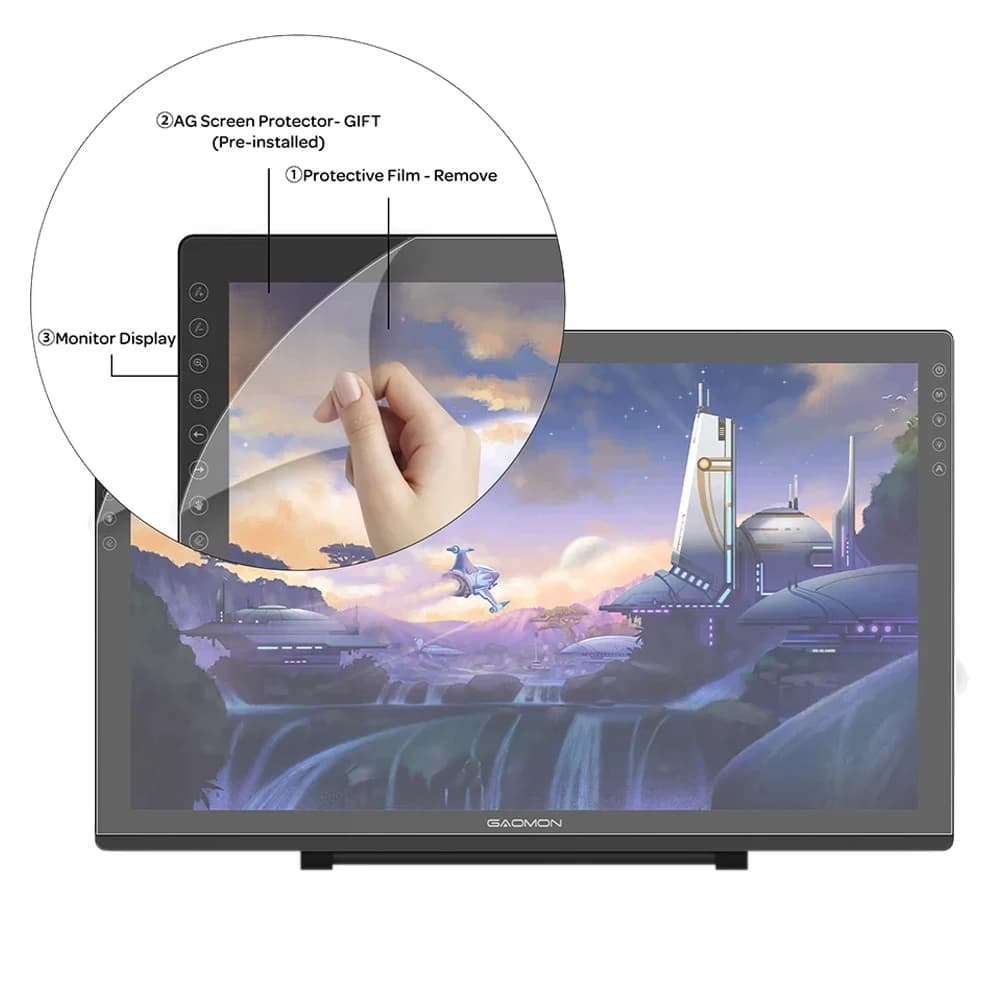 Pellicola protettiva per GAOMON PD1161/PD1220/PD1320/PD1560/PD1561/PD1610/PD156PRO/PD2200, protezione per display tablet grafico