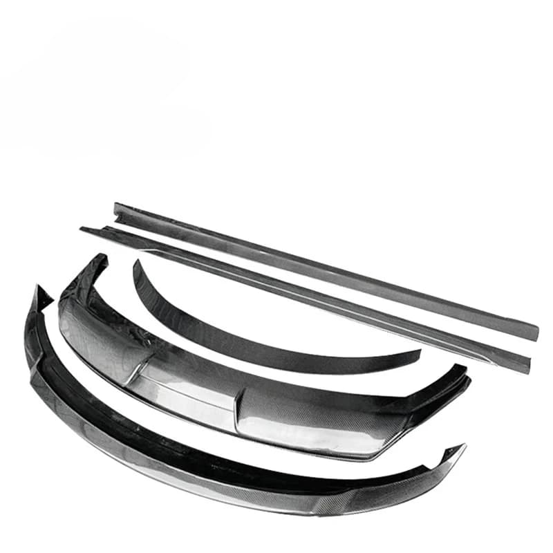 Kit Carrozzeria in Fibra di Carbonio Stile Art per Tesla Model 3 19-22: Spoiler, Labbro Anteriore, Diffusore e Minigonne Laterali