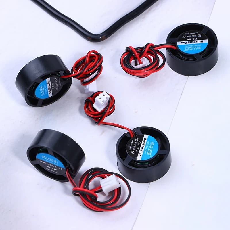 【Mini Ventola di Raffreddamento Silenziosa per Chipset, DC 5V 9V 12V 24V, Rotonda 25*10MM, 2-Pin, per Dissipatore di Calore, Micro Ventola di Raffreddamento per Notebook】