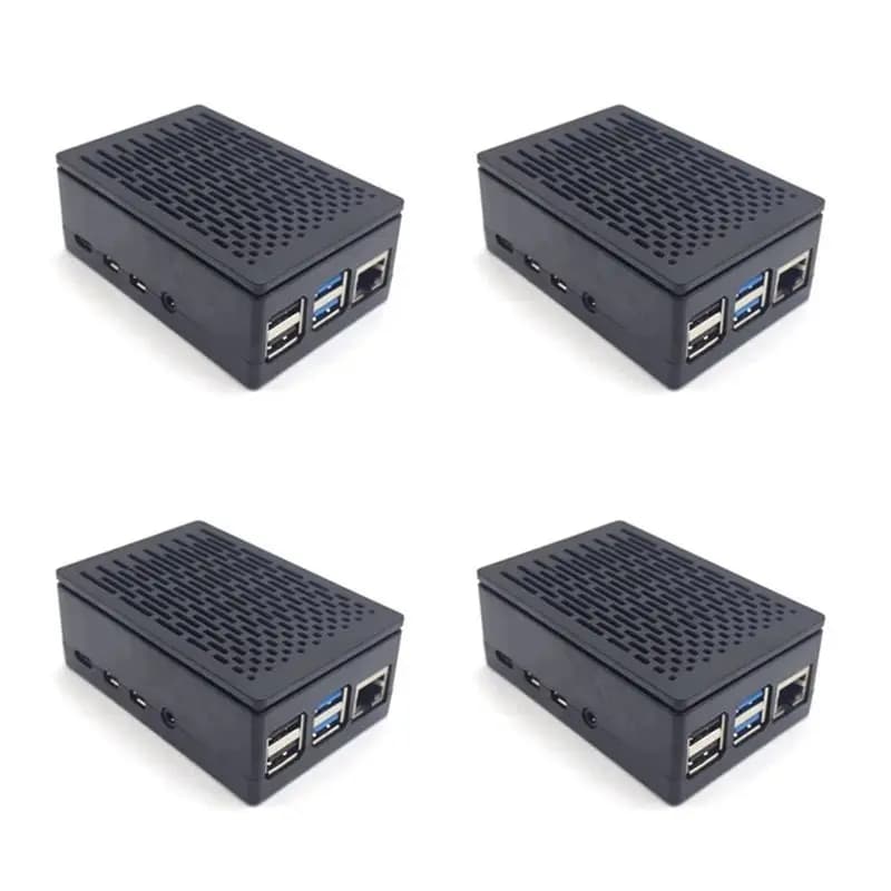 Ingenious-4X For Raspberry Pi 4 Case Shell Box Enclosure Installable Cool Fan Aluminum Heatsink Enclosure For Raspberry Pi 4B