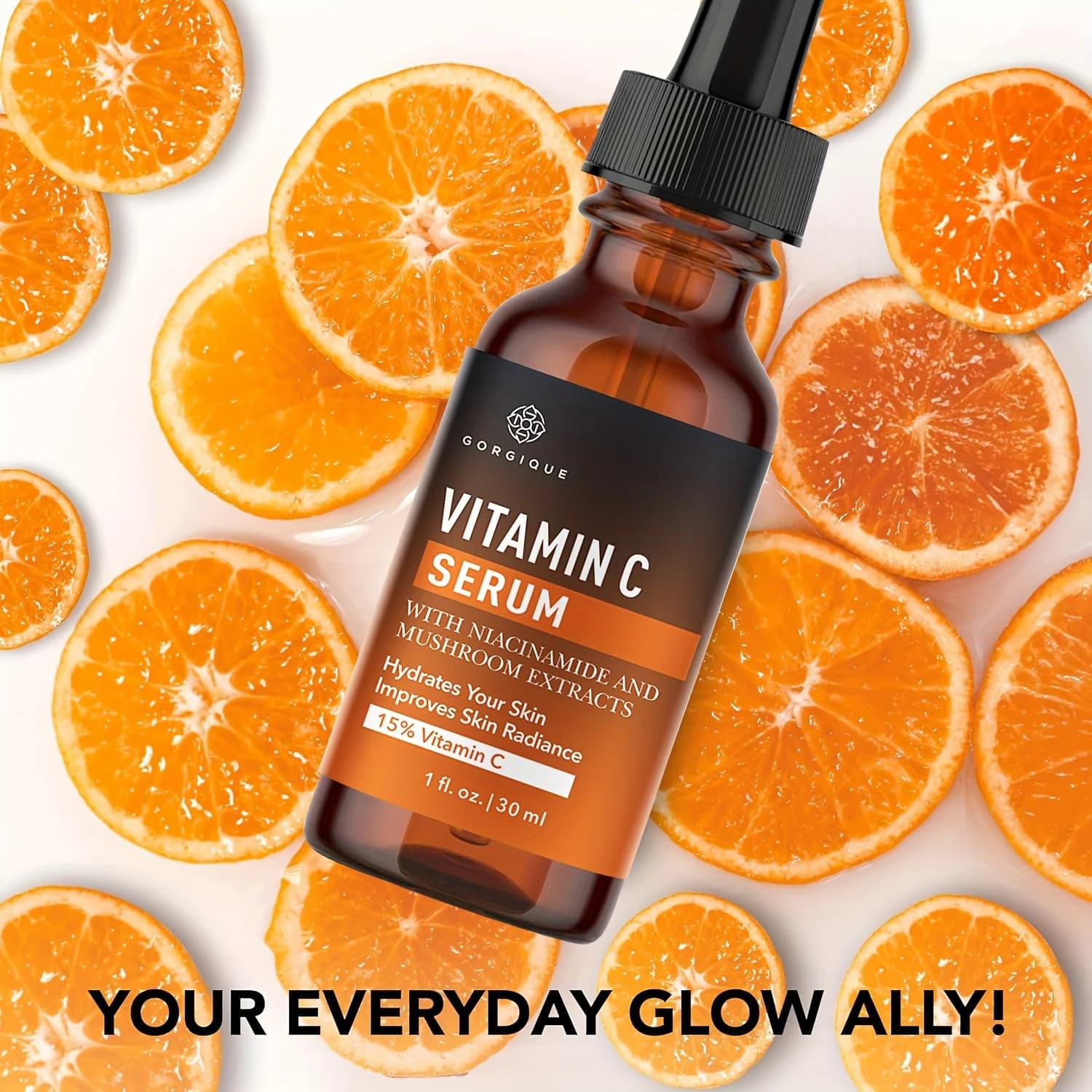 15% vitamin C serum face with hyaluronic acid Niacinamide allantoin Cica ferulic acid vitamin E