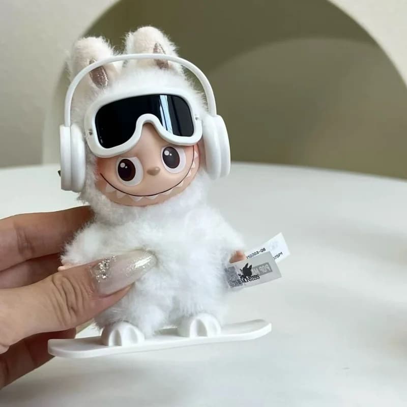For Labubu 4.0 Doll Accessories Ski board set Earphone goggles For 10.5cm Labubu V4 Doll Clothes Outfit Accessories For Ropa Lab