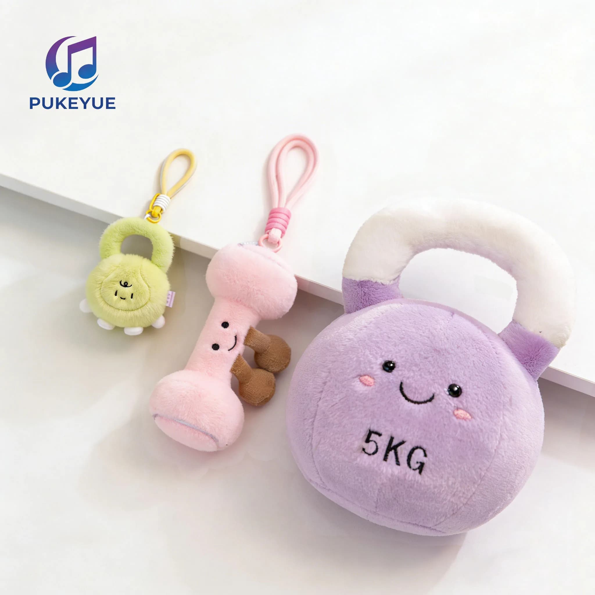 Graziosi Pesi e Kettlebell, Giocattoli di Peluche Rosa e Gialli a Tema Golf, Bambole, Ciondoli, Portachiavi, Morbidi Giocattoli Imbottiti, Mini Accessori Sportivi per Borse, per Studenti