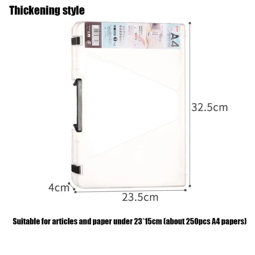 Document Case Transparent A4 File Box Portable Simple a5 Organize The Box Durable Folder a4 File Storage Box A4/A5 File Storage