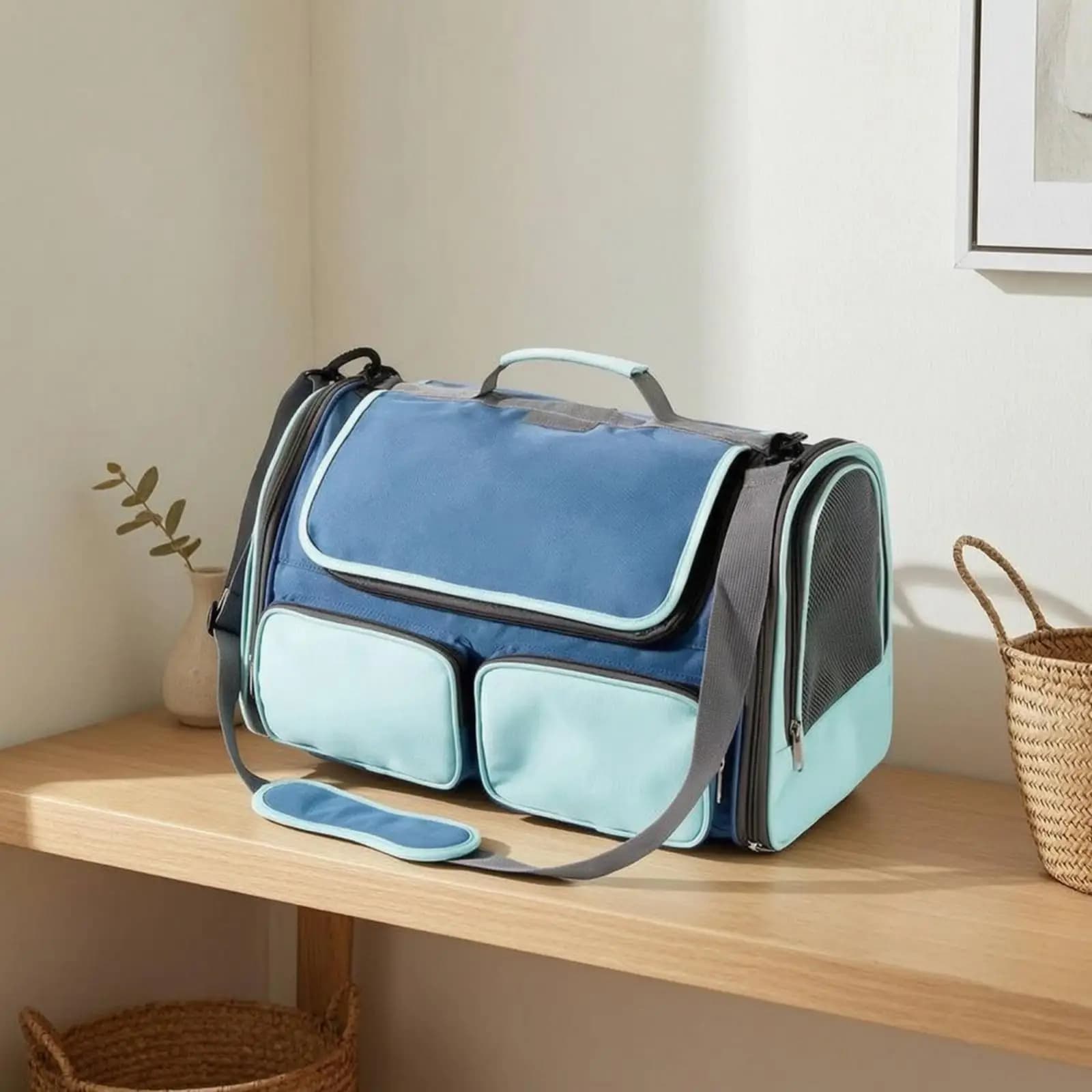 Industrial Container Foldable Pet Carrier Luxury Mesh Dog Bag Carrier for Travel Storage for Small Animals