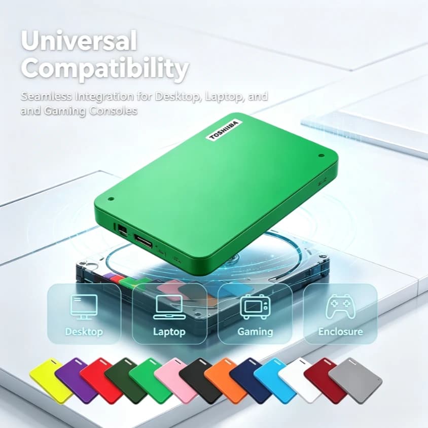 [Brand+] New Original A3 Green/Navy Blue/White Portable External HDD USB3.0 High Speed Storage 500GB-4TB Black For PC Laptop Mac
