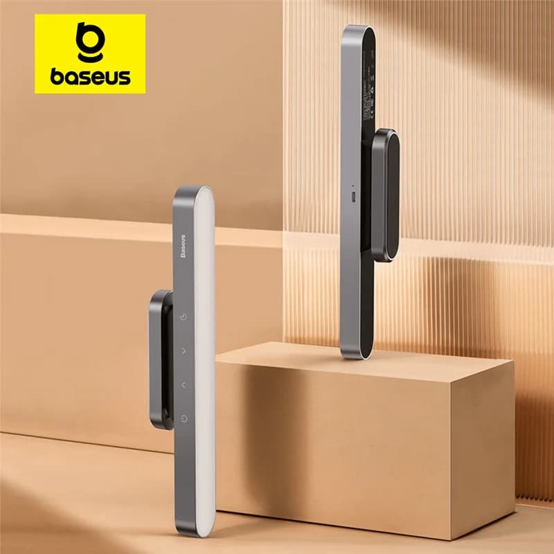 Lampada da tavolo Baseus Lampada da tavolo a sospensione magnetica Lampada da scrivania a LED ricaricabile con regolazione continua Leggi studio Lavoro Luce di protezione degli occhi