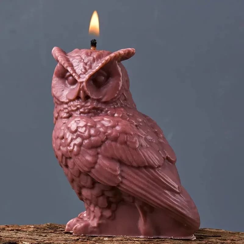 Stampi in Silicone per Resina a Forma di Animali, Stampo per Ornamenti a Specchio a Forma di Gufo in Resina Epossidica Fai-da-te, Stampo in Silicone 3D per Ornamenti in Gesso e Candele