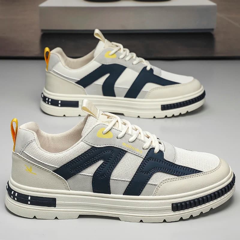 Hot Sale Men Mesh Breathable Platform Sport Shoes Damping Wear-resistant Hiking Shoes Zapatos Trend Autumn Men's Casual Sneakers