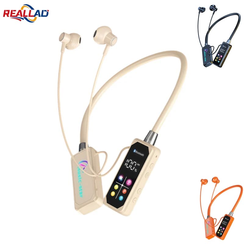 New Wireless BT37 5.3 Headphones with Wire Strip, LED Display for Gaming, Sports Stereo Rear, Waterproof and Magnetic