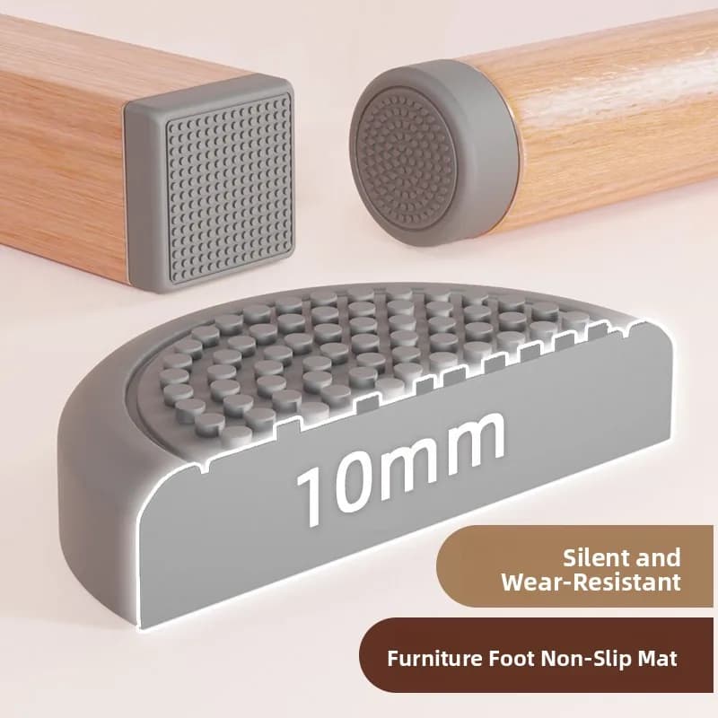 Thickened Silicone Non-Slip Furniture Feet Pads for Sofa Table Chair Quietening Table Leg Protectors Home Decor Accessories