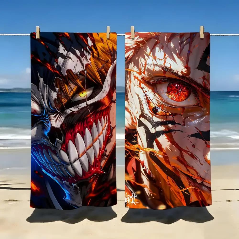 Asciugamano Anime B-Bleach, coperta da spiaggia, per viaggi, palestra, doccia, lusso, leggero, campeggio, piscina
