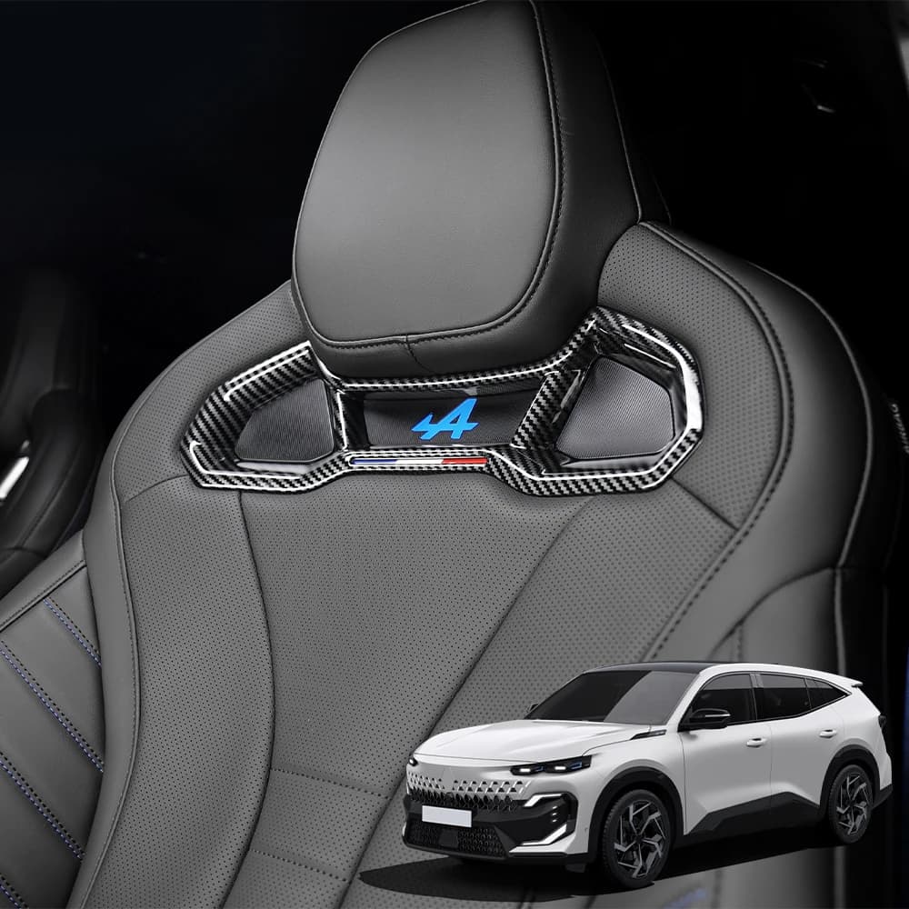 For Renault Filante 2026 2027 LHD/RHD Car Carbon Fiber Seat Backrest Trim Frame Covers Interior Accessories ABS Material