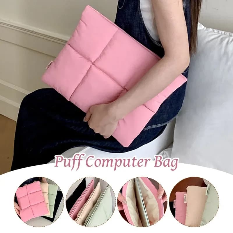 Borsa per laptop gonfia da 13 14 pollici Custodia morbida per notebook resistente agli urti ultraleggera e soffice Custodia morbida per notebook Nuovo