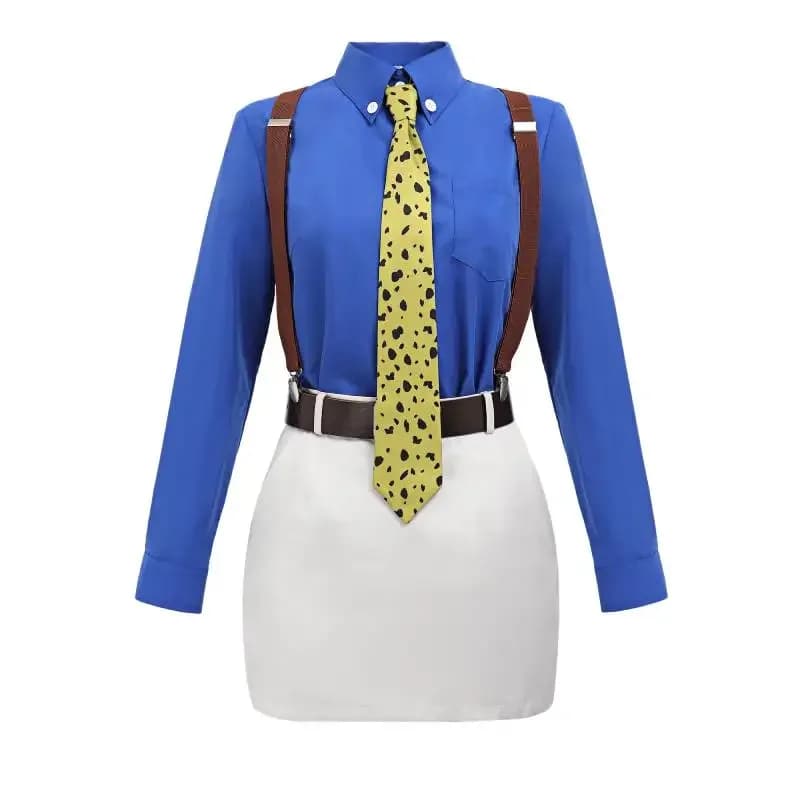 WENAM Camicia cosplay Gonna slim fit con cravatta Reggicalze Occhiali Nanami Kento Donna JJK Costume yj4k