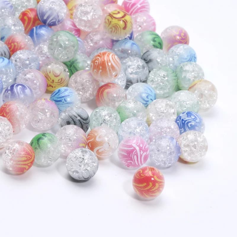 20 pz/lotto 10mm Perline Acriliche Rotonde Multicolor Branello Allentato Del Distanziatore Per Il Braccialetto FAI DA TE Collana Catena Del Telefono Creazione di Gioielli Accessori