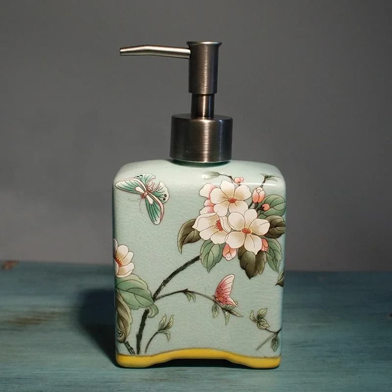 Bottiglia di lozione in ceramica pressa bottiglia dispenser di sapone bagno hotel shampoo gel da bagno olio essenziale accessori da bagno in bottiglia